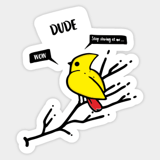 Mad bird Sticker